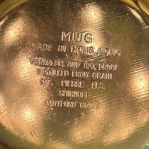 Smirnoff Copper Mule Mugs, Vintage 1960s Anodized Aluminum Vodka Cocktail Mugs - Picture 5 of 6